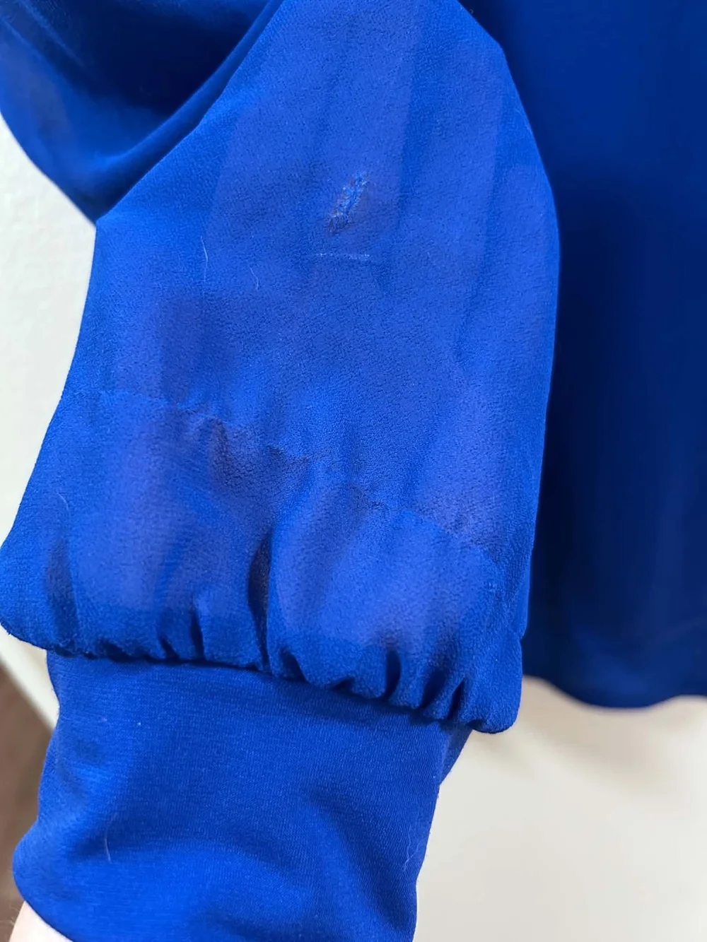 Calvin Klein Electric Blue Long Sleeve Crewneck Top
